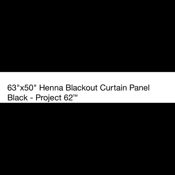63"x50" Henna Blackout Curtain Panel
Black - Project 62™ new - Picture 7 of 7